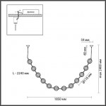 Подвес ODEON LIGHT CRYSTAL 5008/48L