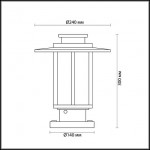 Уличный светильник на столб ODEON LIGHT MITO 4047/1B