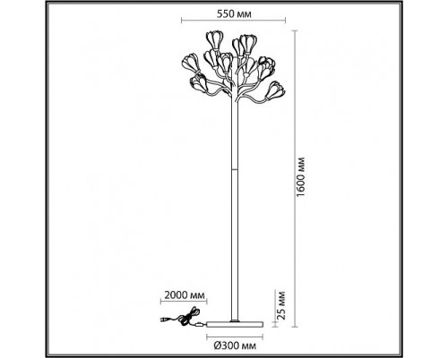 Торшер ODEON LIGHT GARDI 5090/12F