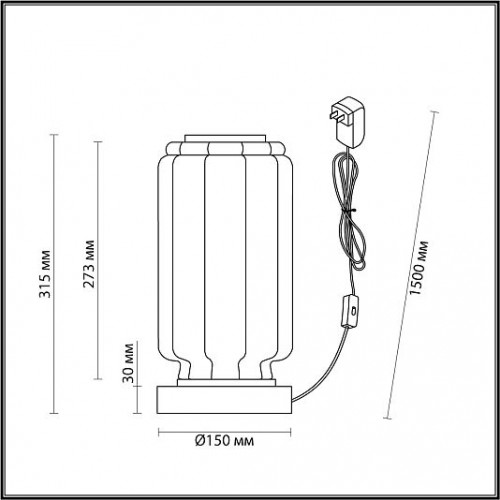 Настольная лампа ODEON LIGHT JAM 5409/10TL