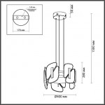 Подвесной светильник ODEON LIGHT CHIARA 6638/45L