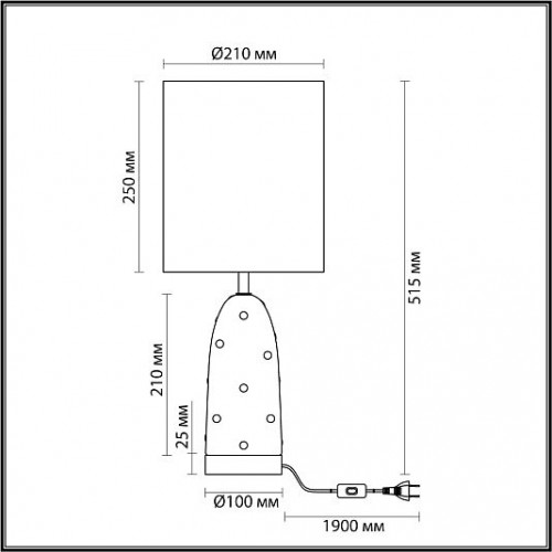 Настольная лампа ODEON LIGHT POLLEN 5424/1T