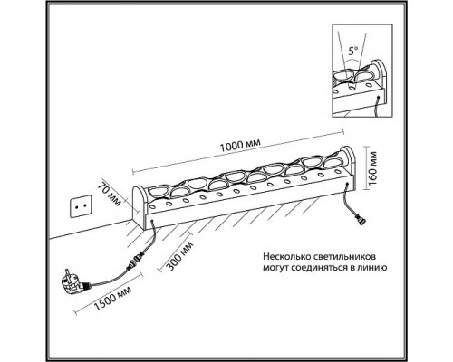 Напольный светильник ODEON LIGHT WATERFALL 7027/72FL