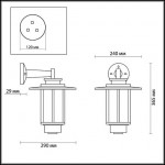 Уличный настенный светильник ODEON LIGHT MITO 4047/1W