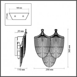 Бра ODEON LIGHT PORCELA 5051/3W