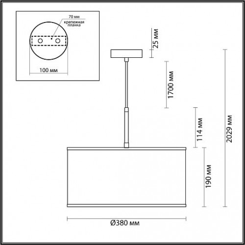 Подвес ODEON LIGHT BERGI 5064/1 Подвес ODEON LIGHT BERGI 5064/1