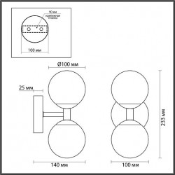 Настенный светильник ODEON LIGHT LOLLA 4359/6WL