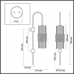Бра ODEON LIGHT Pimpa 5017/1W