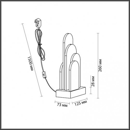 Настольная лампа ODEON LIGHT FOROS 5437/12TL