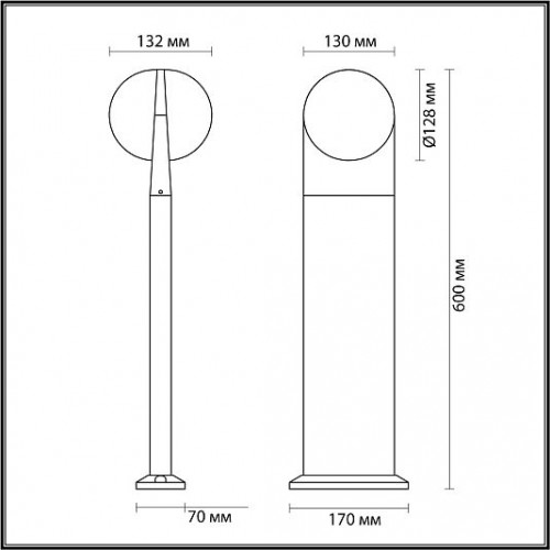 Уличный светильник ODEON LIGHT TILDA 6652/12GL