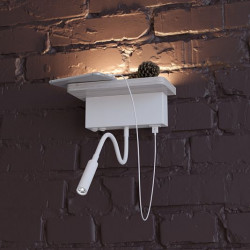 Настенный светильник-полка с подсветкой/USB ODEON LIGHT WOODY 3869/8WL