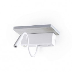 Настенный светильник-полка с подсветкой/USB ODEON LIGHT WOODY 3869/8WL