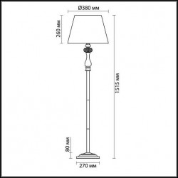 Торшер ODEON LIGHT AURELIA 3390/1F