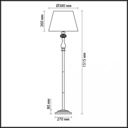Торшер ODEON LIGHT AURELIA 3390/1F Торшер ODEON LIGHT AURELIA 3390/1F