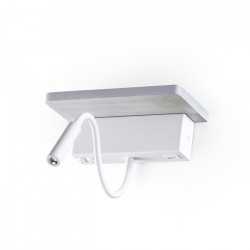 Настенный светильник-полка с подсветкой/USB ODEON LIGHT WOODY 3869/8WL