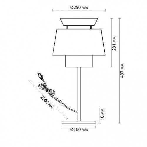 Настольная лампа ODEON LIGHT KRESSA 4992/1T