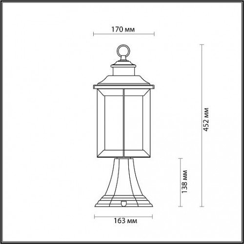 Ландшафтный светильник на столб ODEON LIGHT MAVRET 4961/1A