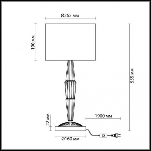 Настольная лампа ODEON LIGHT Latte 5403/1T