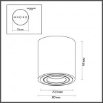 Потолочный накладной светильник ODEON LIGHT TUBORINO 3567/1C