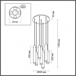 Люстра каскадная ODEON LIGHT SHINY 5061/32L