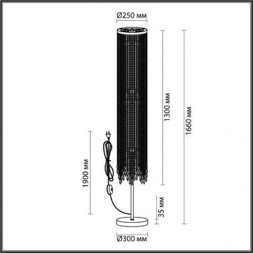 Торшер ODEON LIGHT CHOKKA 5028/3F