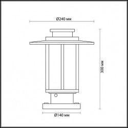 Уличный светильник на столб ODEON LIGHT MITO 4047/1B