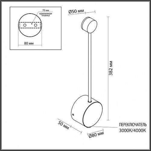 Настенный светильник ODEON LIGHT SATELLITE 7009/5WL Настенный светильник ODEON LIGHT SATELLITE 7009/5WL