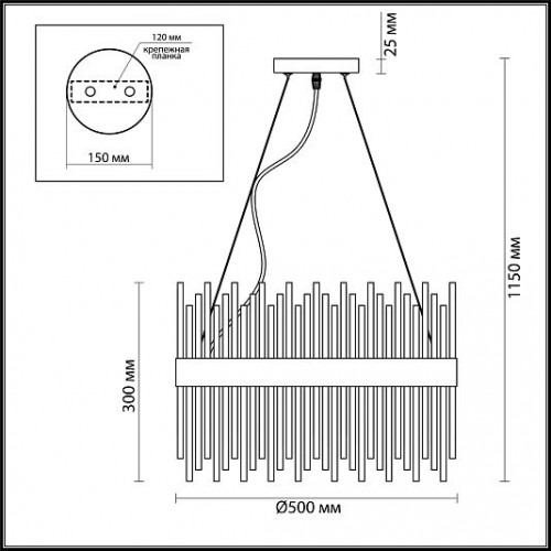 Люстра ODEON LIGHT FOCCO 4722/12