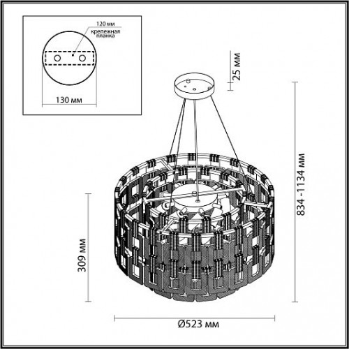 Люстра ODEON LIGHT BUCKLE 4989/9