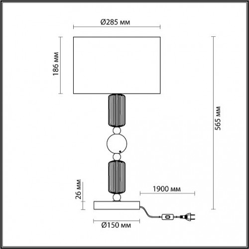 Настольная лампа ODEON LIGHT CANDY 4861/1T Настольная лампа ODEON LIGHT CANDY 4861/1T