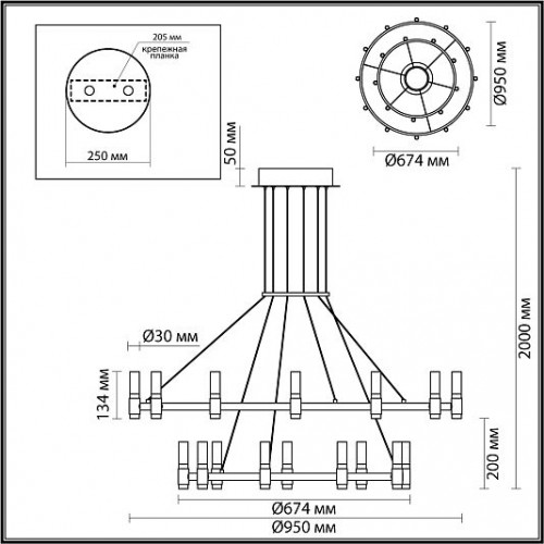 Люстра ODEON LIGHT Candel 5009/98L