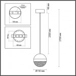 Подвес ODEON LIGHT RONI 5036/12L