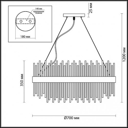 Люстра ODEON LIGHT FOCCO 4722/18