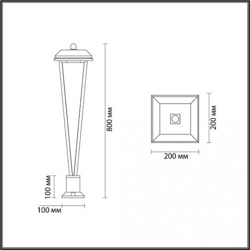 Уличный светильник ODEON LIGHT BEARITZ 6655/12GL