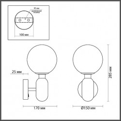 Настенный светильник ODEON LIGHT OKIA 4668/1W