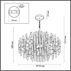 Люстра ODEON LIGHT STIKA 4988/12