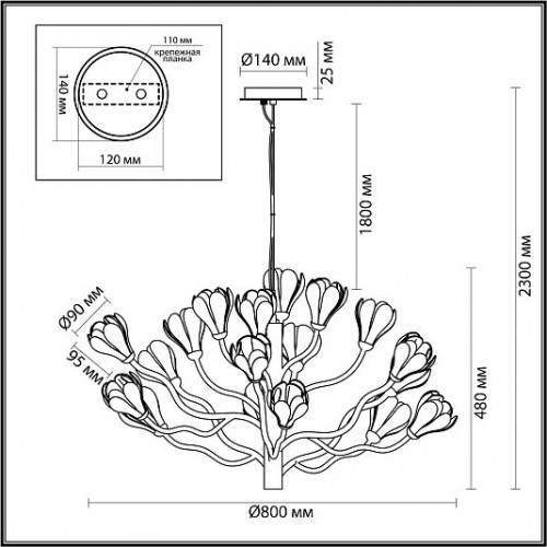 Люстра ODEON LIGHT GARDI 5090/18