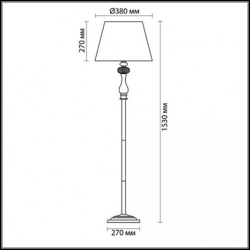 Торшер ODEON LIGHT GAELLORI 3393/1F