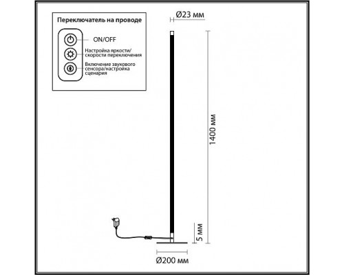 Напольный светильник ODEON LIGHT FILLINI 4335/32FL