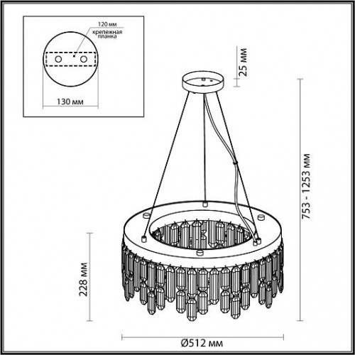 Люстра ODEON LIGHT DAKISA 4986/6