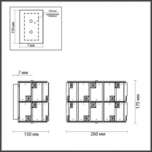 Бра ODEON LIGHT CHESSI 5076/2W