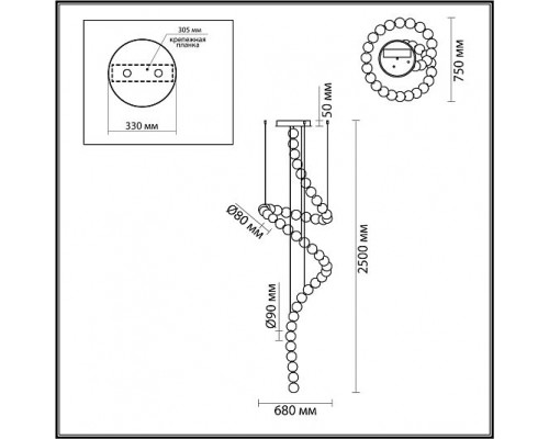 Люстра ODEON LIGHT CRYSTAL 5008/132L