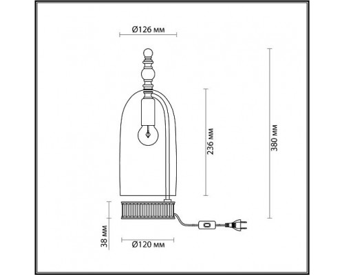 Настольная лампа ODEON LIGHT BELL 4892/1T