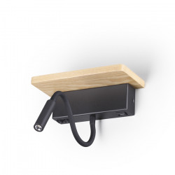 Настенный светильник-полка с подсветкой/USB ODEON LIGHT WOODY 3868/8WL