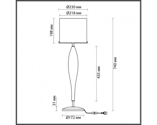 Высокая Лампа ODEON LIGHT TOWER 4850/1T