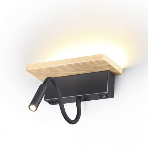 Настенный светильник-полка с подсветкой/USB ODEON LIGHT WOODY 3868/8WL Настенный светильник-полка с подсветкой/USB ODEON LIGHT WOODY 3868/8WL