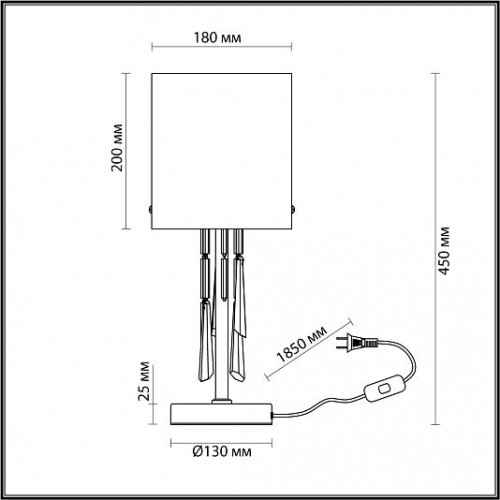Настольная лампа ODEON LIGHT Nicole 4890/1T Настольная лампа ODEON LIGHT Nicole 4890/1T