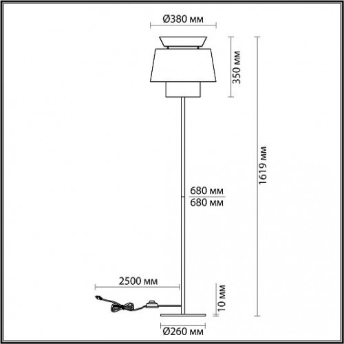 Торшер ODEON LIGHT KRESSA 4992/1F