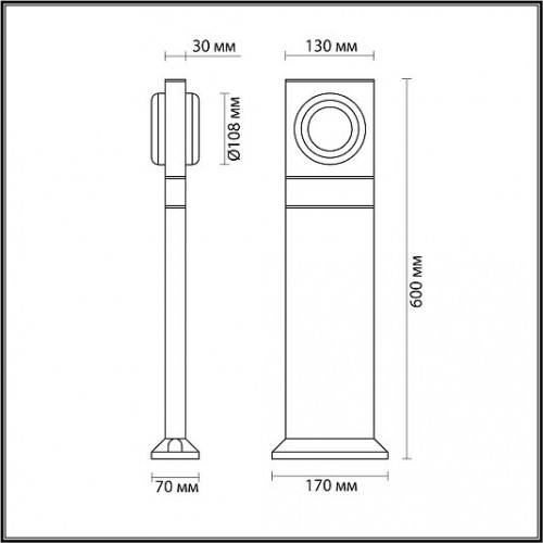 Уличный светильник ODEON LIGHT VART 6654/10GL