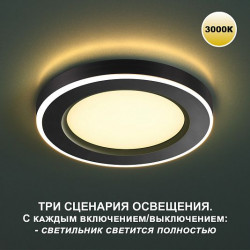 Светильник встраиваемый светодиодный (три сценария работы) NOVOTECH SPAN 359023